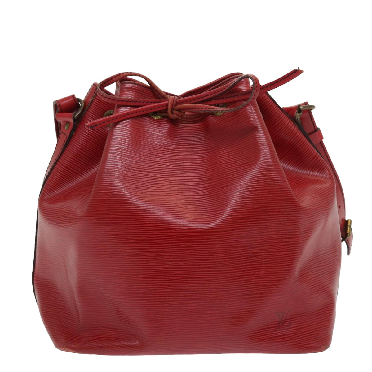 LOUIS VUITTON Epi Petit Noe Shoulder Bag Red M44107 LV mr357