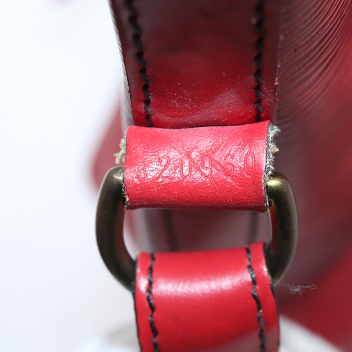 LOUIS VUITTON Epi Petit Noe Shoulder Bag Red M44107 LV mr357