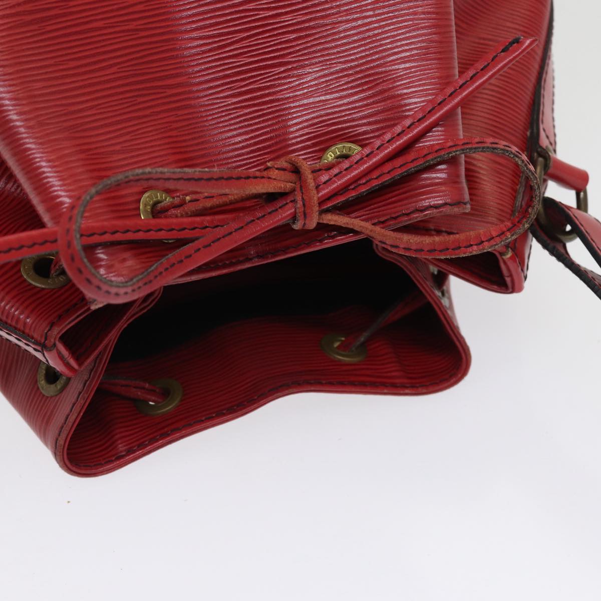 LOUIS VUITTON Epi Petit Noe Shoulder Bag Red M44107 LV mr357