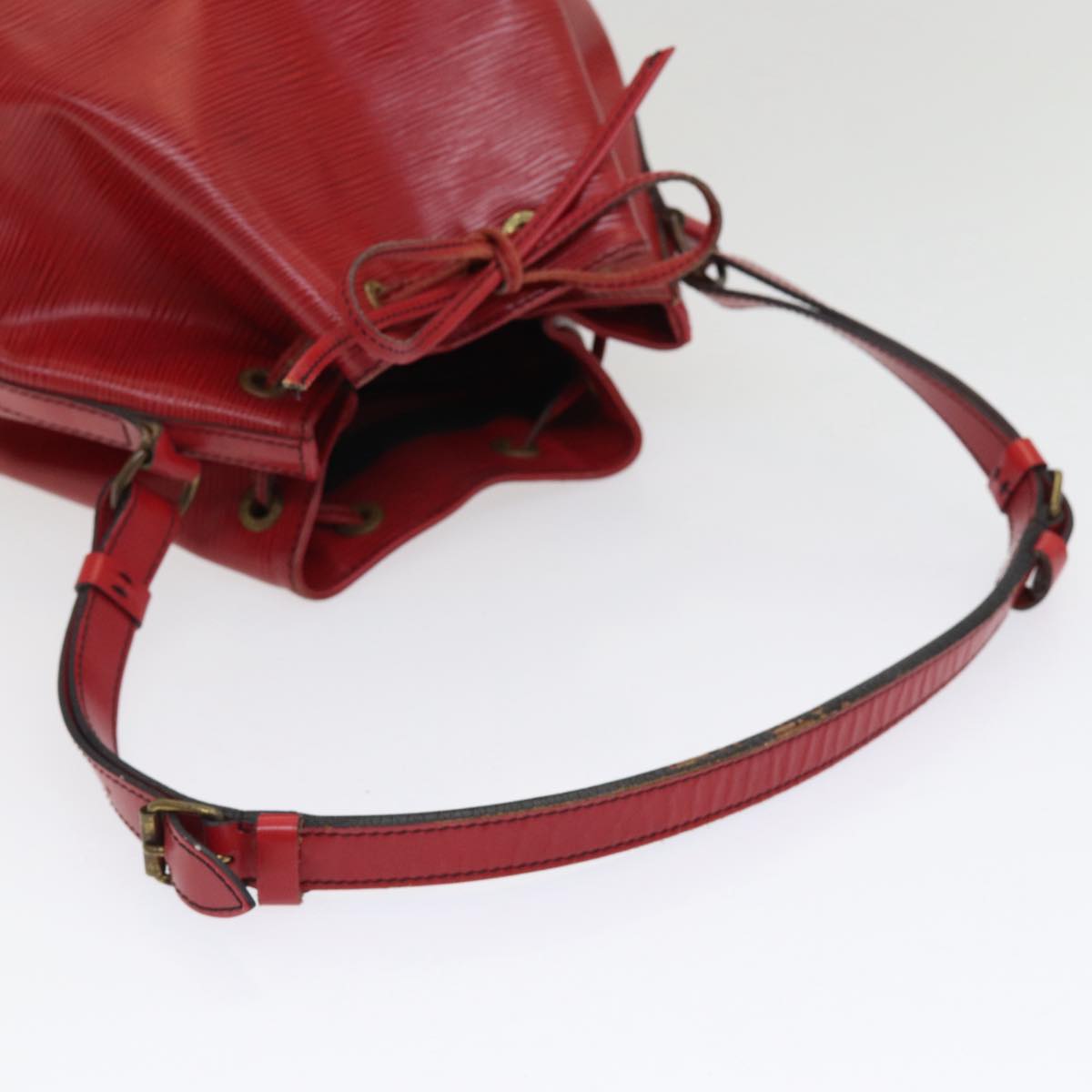 LOUIS VUITTON Epi Petit Noe Shoulder Bag Red M44107 LV mr357