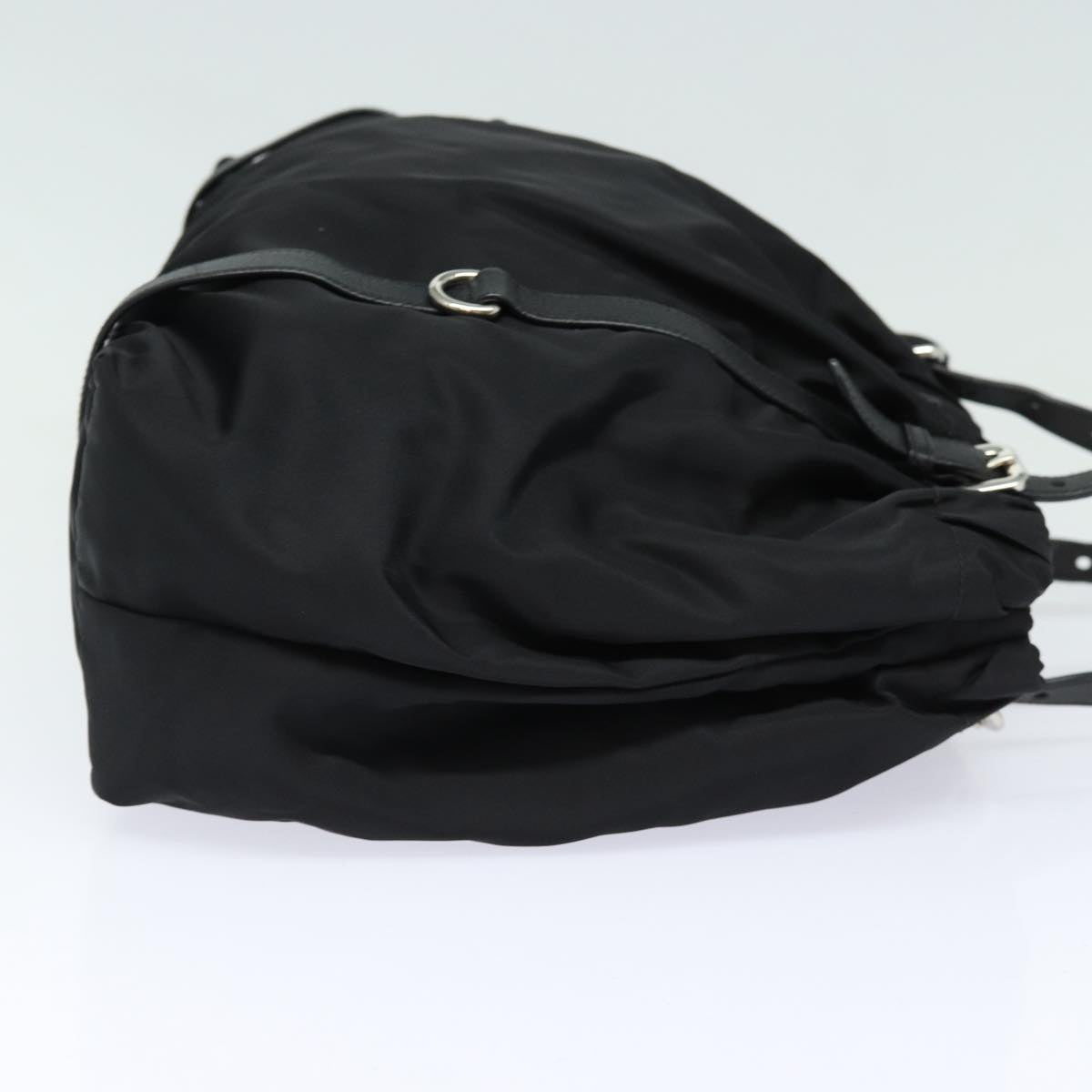 Luxury Prada Ribbon Tote Bag Nylon Black BN1136  mr381