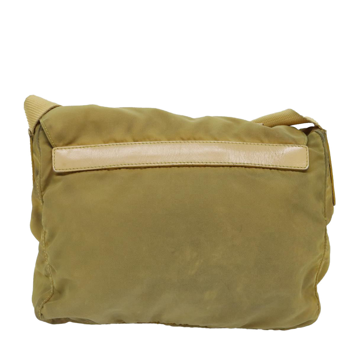 Luxury Prada Shoulder Bag Nylon Beige Silver  mr429