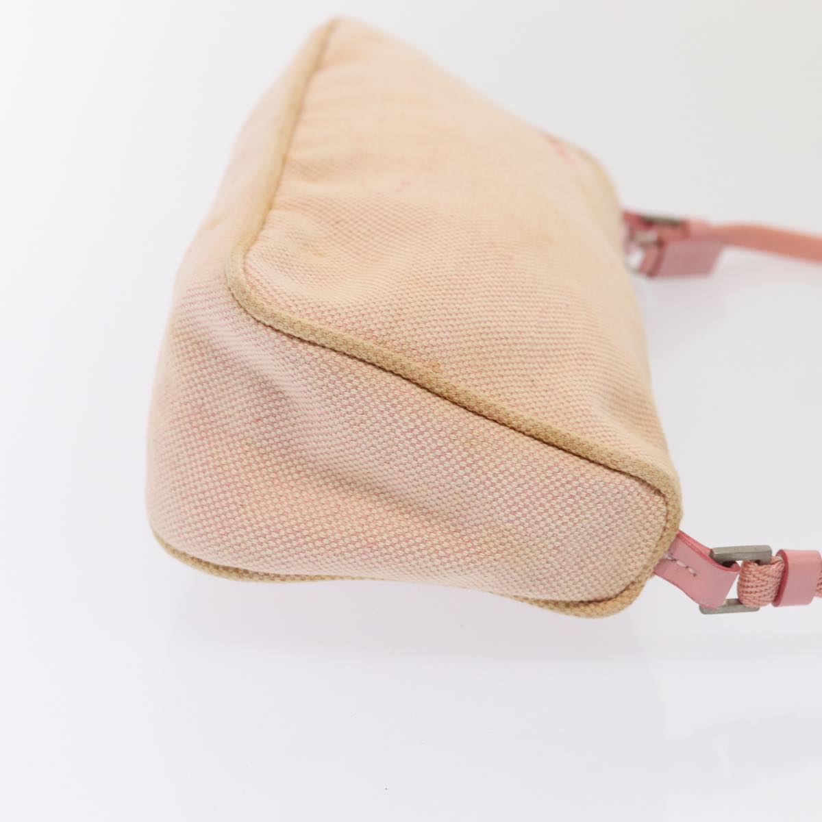 Luxury Prada Sports Accessory Pouch Canvas Pink Silver  mr441