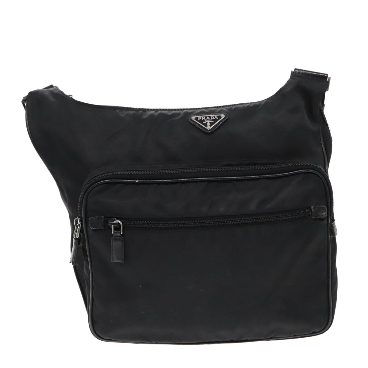 Luxury Prada Shoulder Bag Nylon Black Silver  mr515