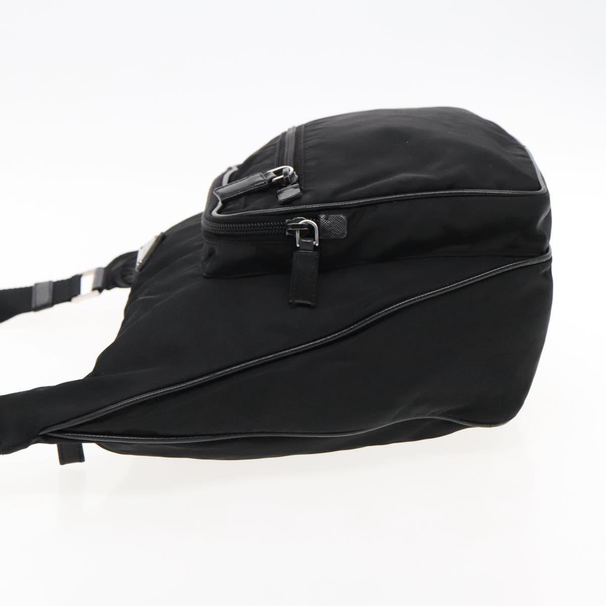 Luxury Prada Shoulder Bag Nylon Black Silver  mr515