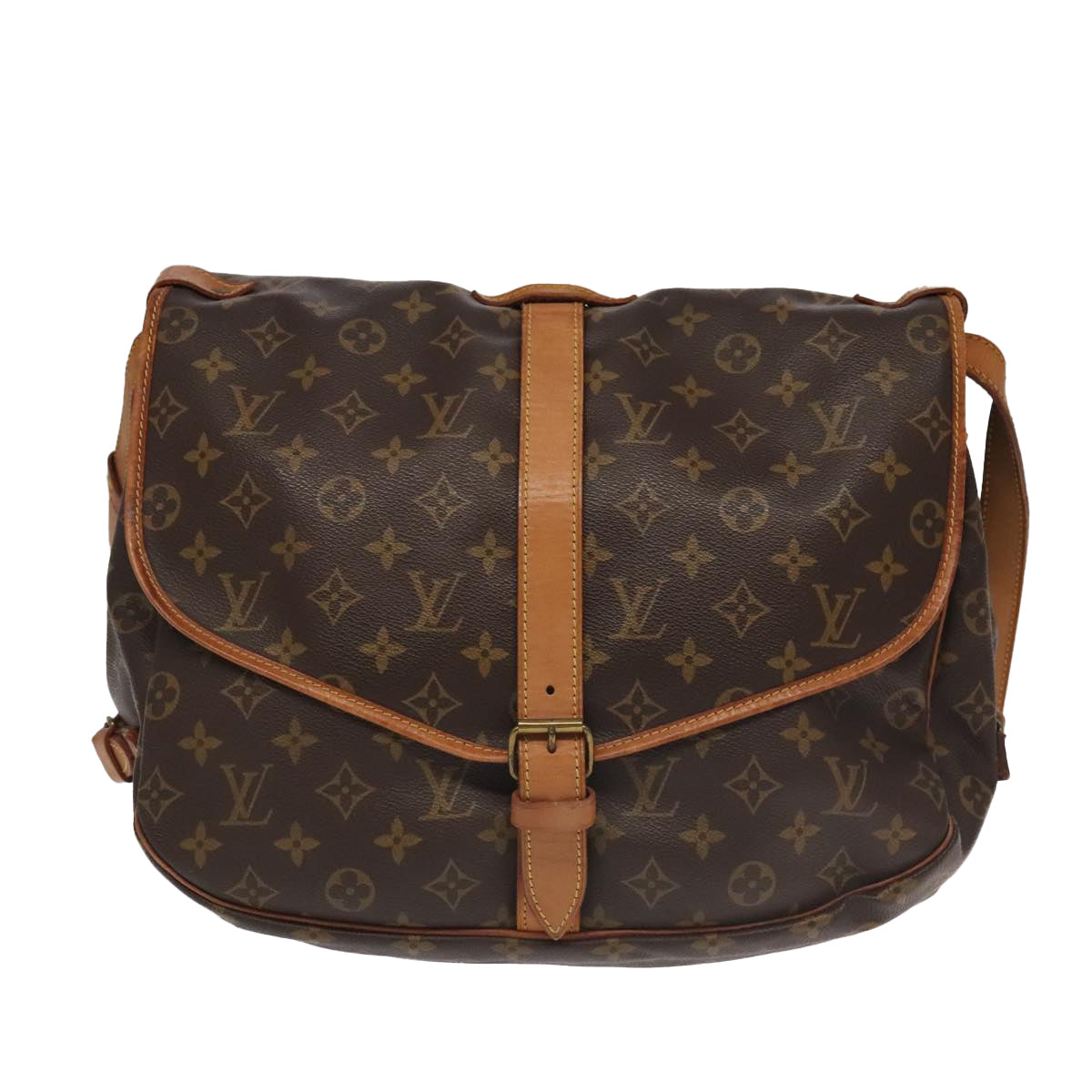 LOUIS VUITTON Monogram Saumur 35 Shoulder Bag M42254 LV mr547