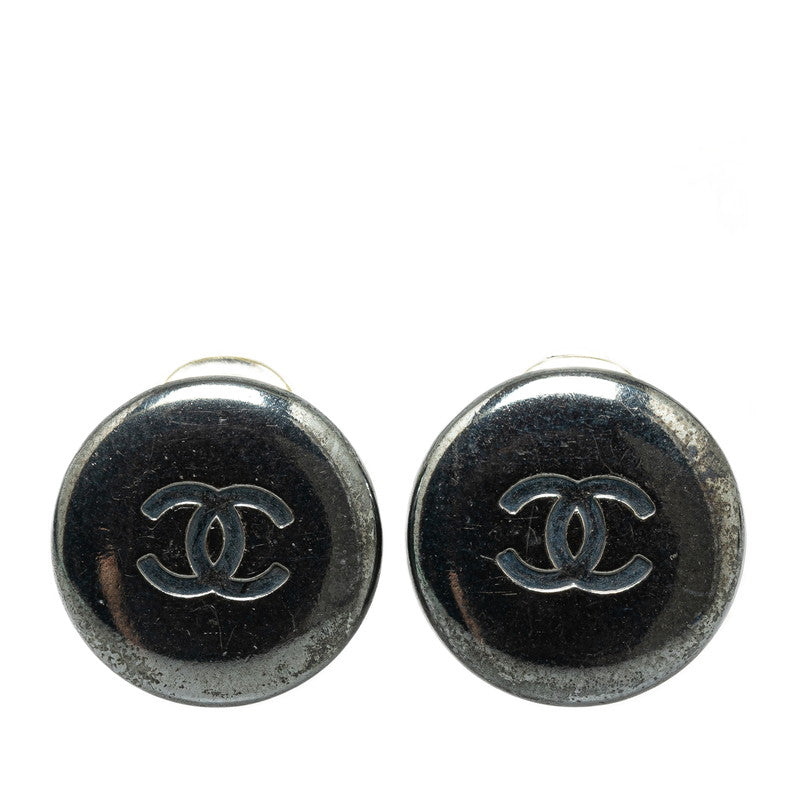 Chanel Vintage Coco Mark Metal Earrings
