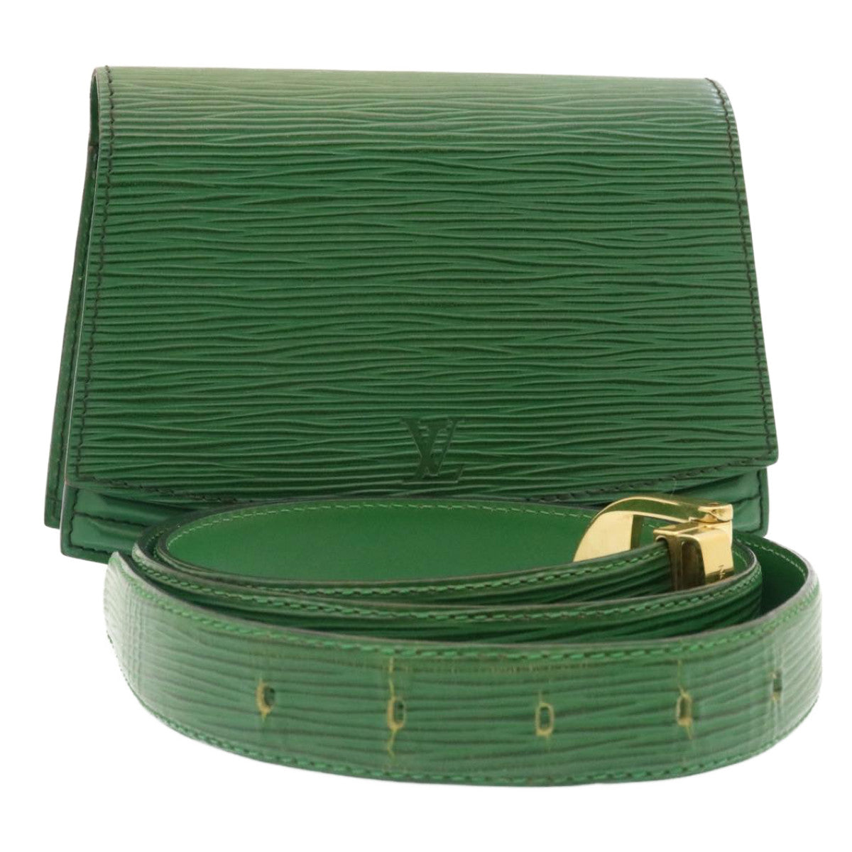 LOUIS VUITTON Epi Pochette Ceinture Tilshit Waist Pouch Green M52604 nh275