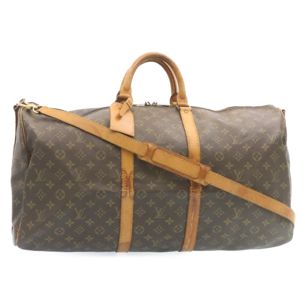 LOUIS VUITTON Monogram Keepall Bandouliere 55 Boston Bag M41414 LV 35060