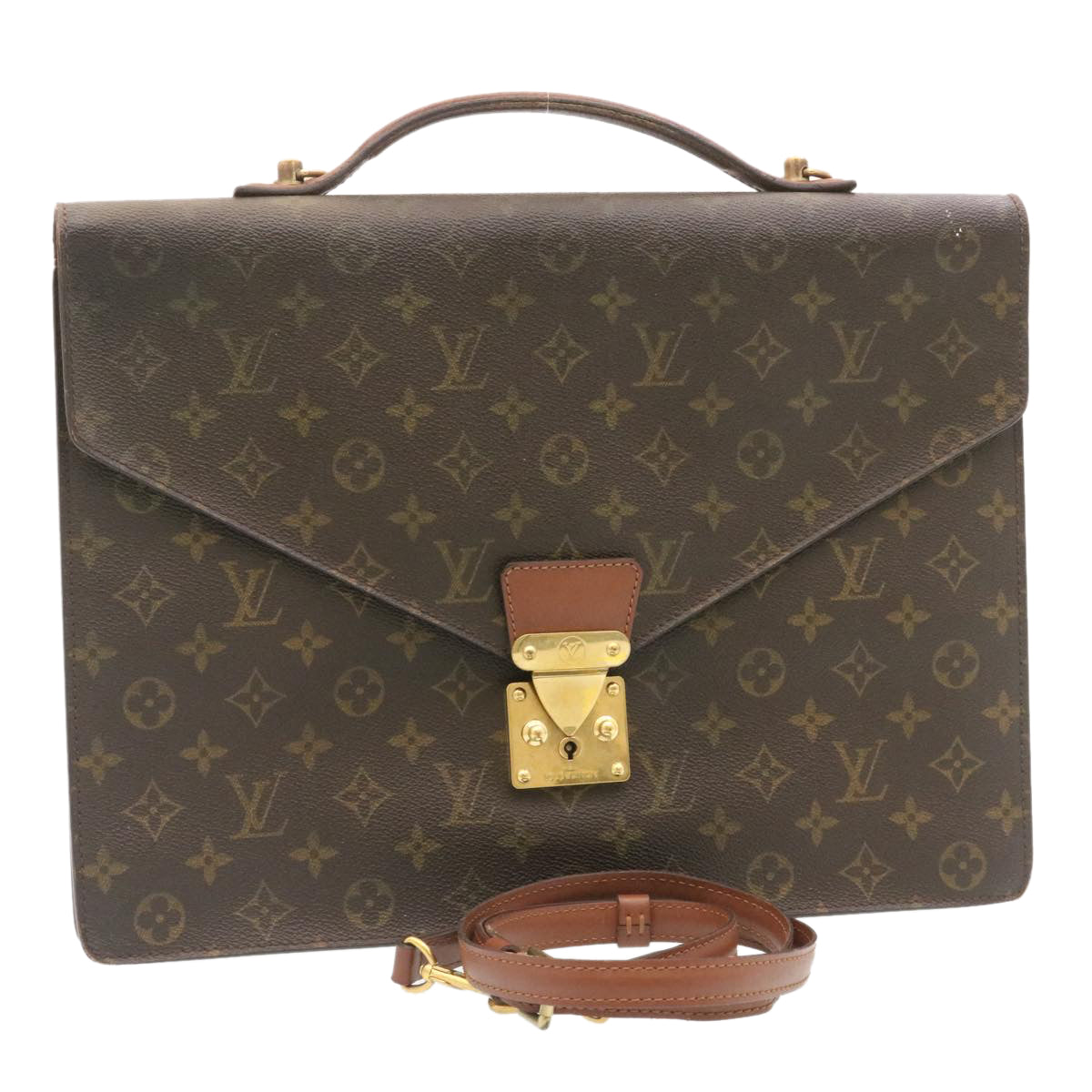 LOUIS VUITTON Monogram Porte Documents Bandouliere Briefcase M53338 35085