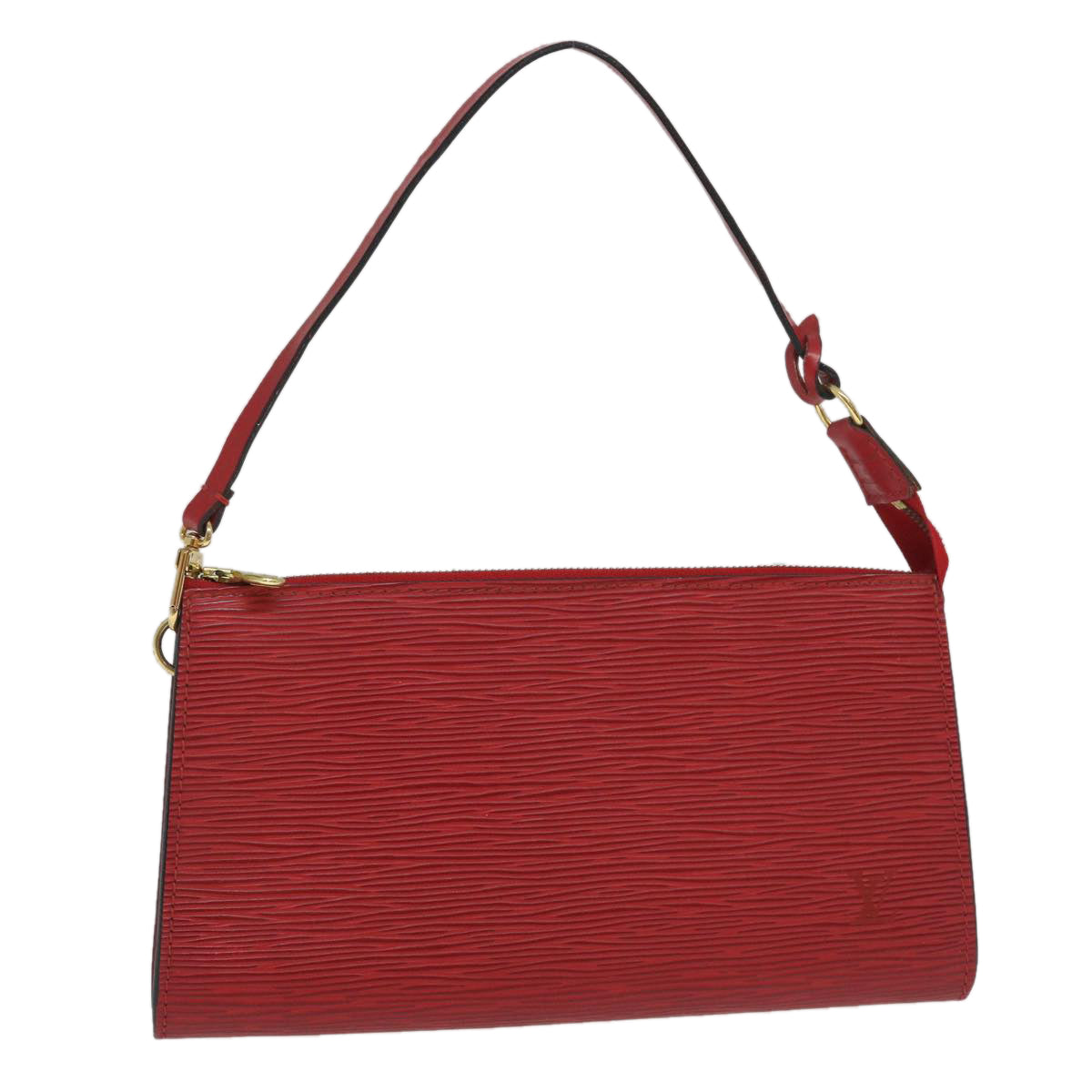 LOUIS VUITTON Epi Pochette Accessoires Pouch Red M52987 LV 35154