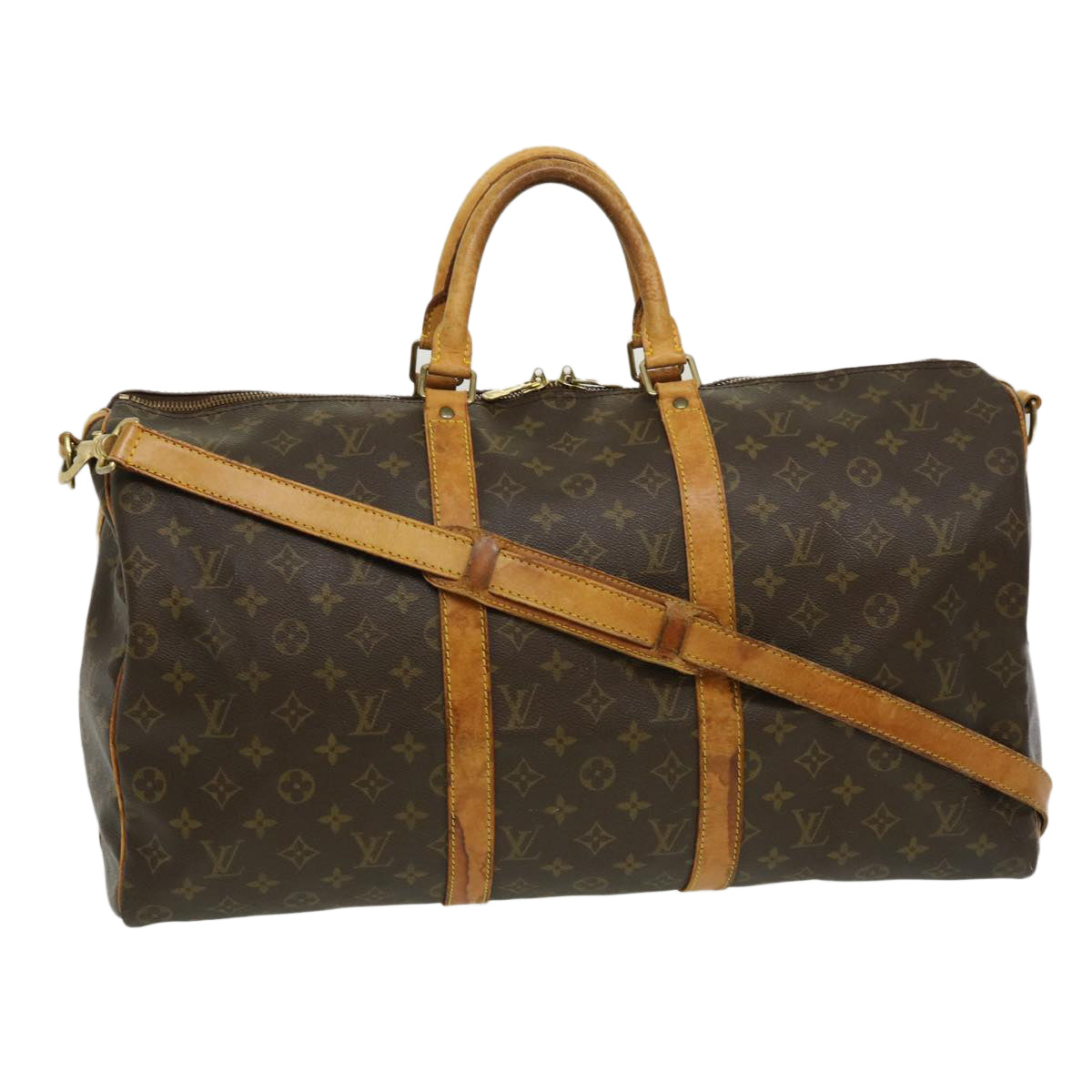 LOUIS VUITTON Monogram Keepall Bandouliere 50 Boston Bag M41416 LV 35200