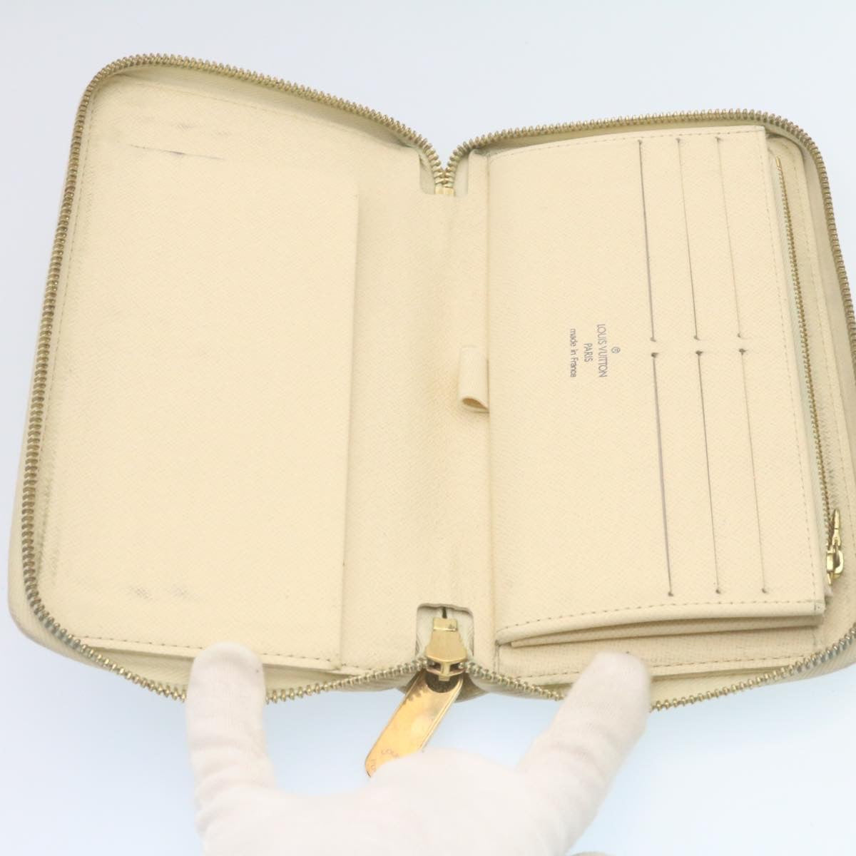 LOUIS VUITTON Damier Azur Zippy Organizer Long Wallet N60012 LV 34520