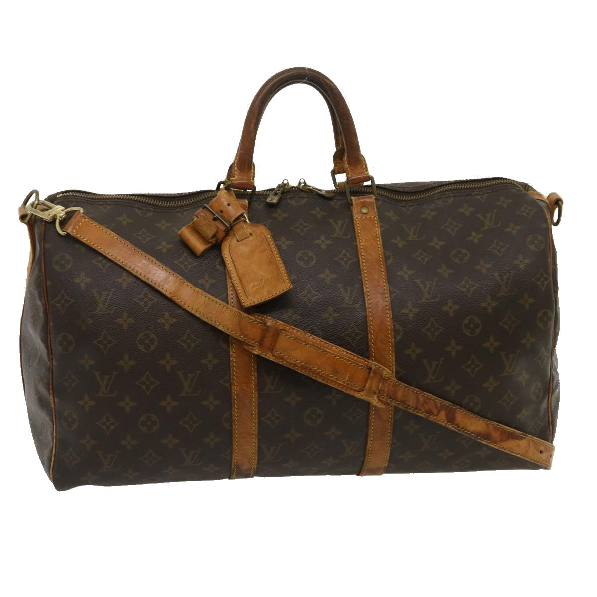 LOUIS VUITTON Monogram Keepall Bandouliere 50 Boston Bag M41416 LV 34719