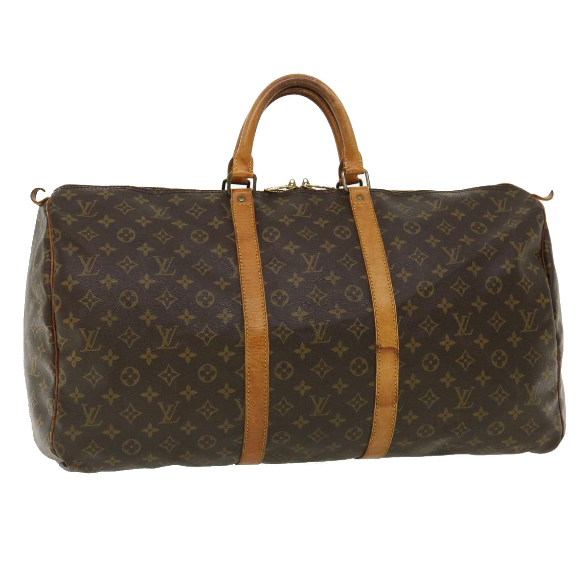 LOUIS VUITTON Monogram Keepall 55 Boston Bag M41424 LV 34848