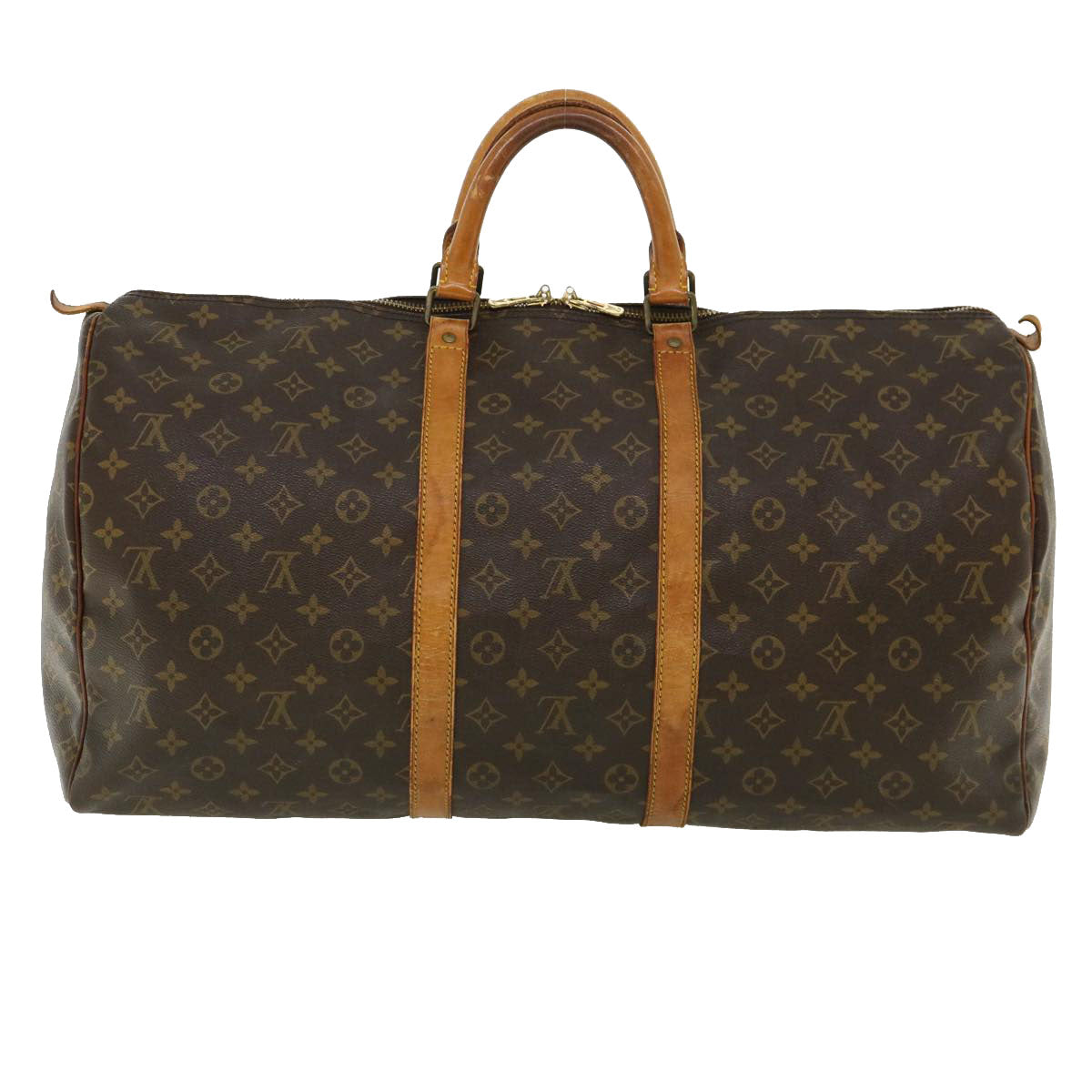 LOUIS VUITTON Monogram Keepall 55 Boston Bag M41424 LV 34848