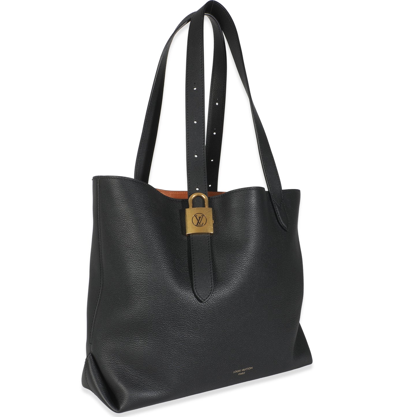 Louis Vuitton Black Grained Calfskin Low Key Cabas MM