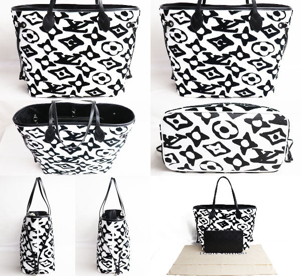 Louis Vuitton Neverfull MM Monogram Graffiti Tote Bag