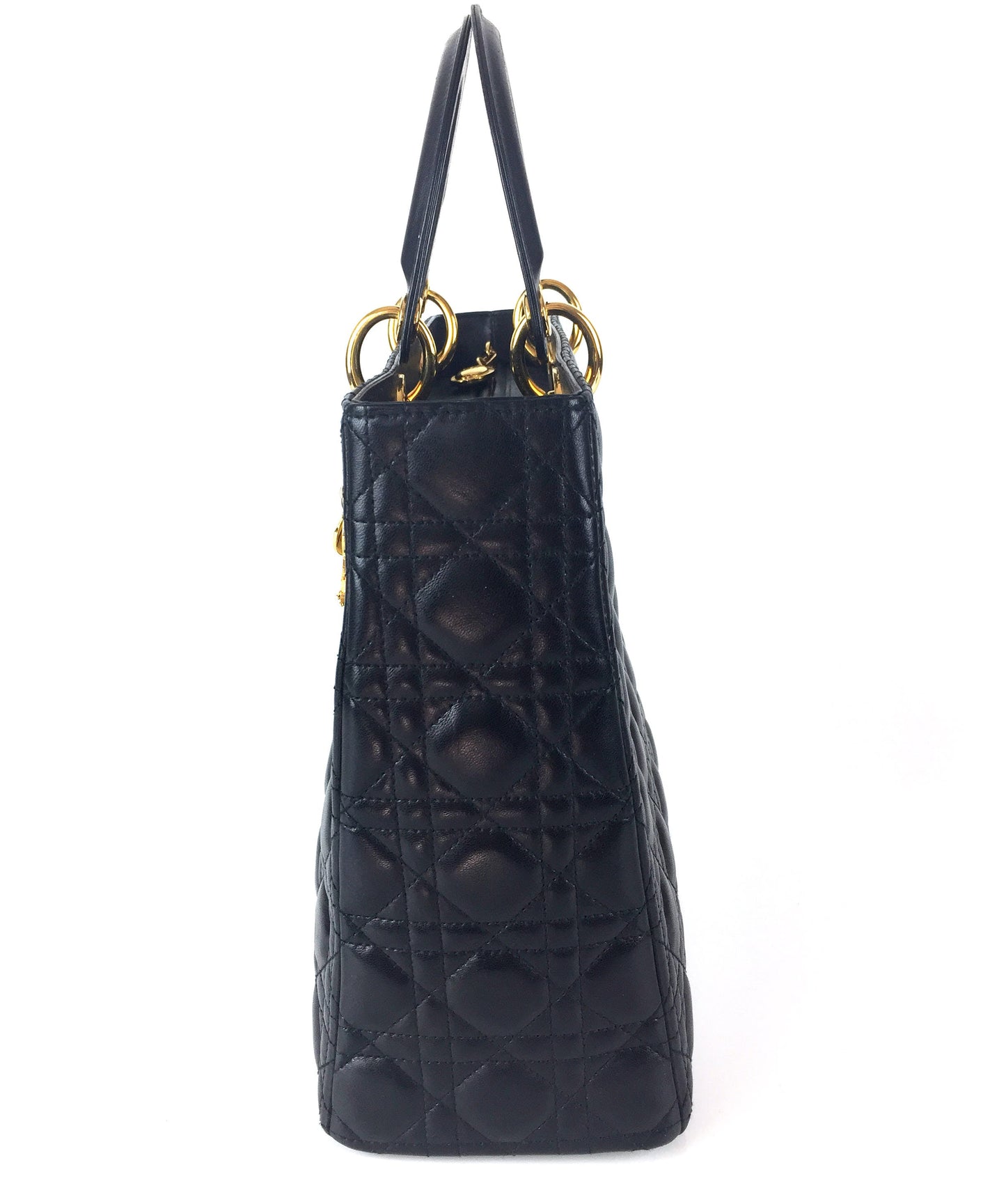 Lady Luxury DiorCannage Quilt Leather Large Bag