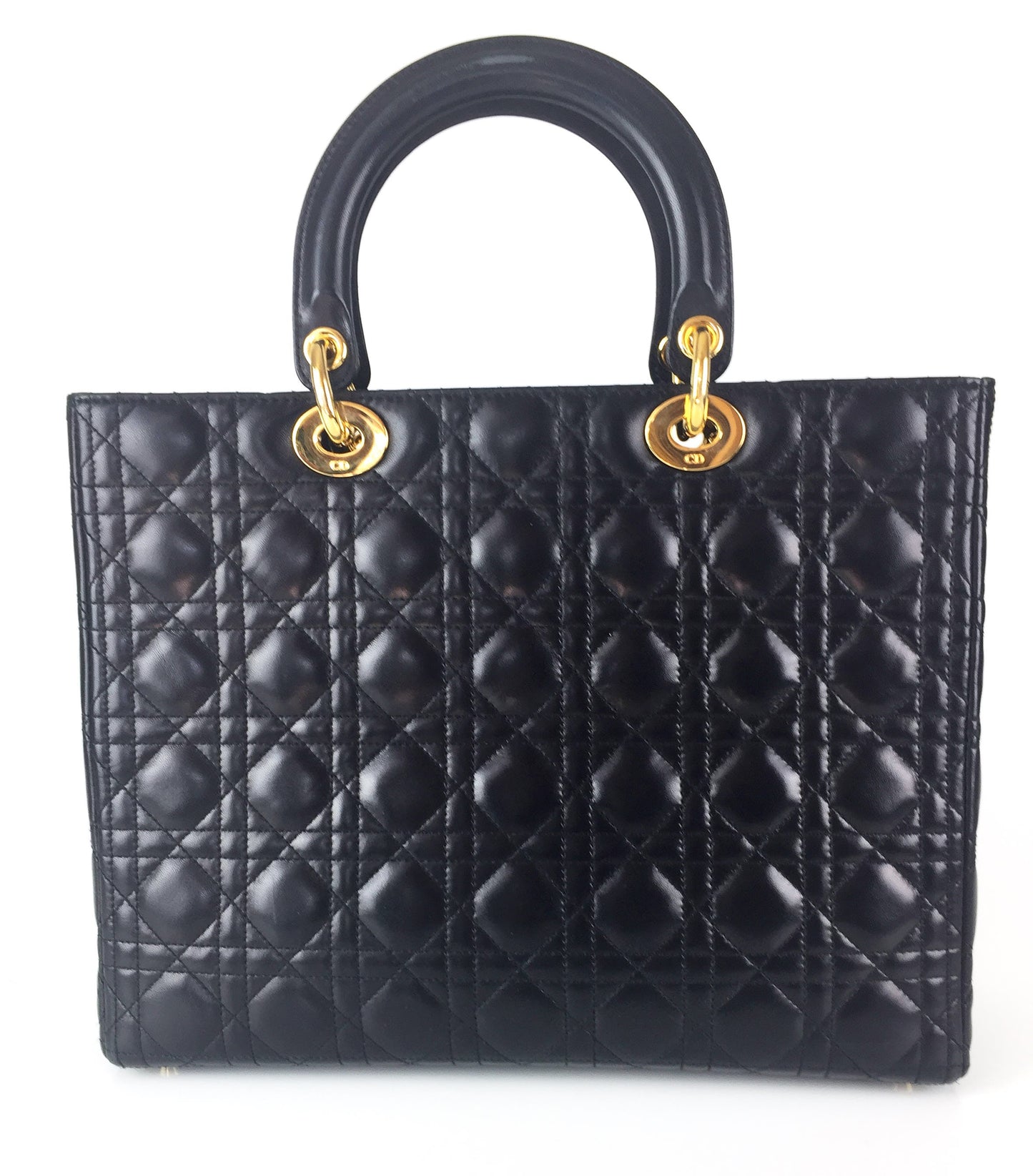 Lady Luxury DiorCannage Quilt Leather Large Bag