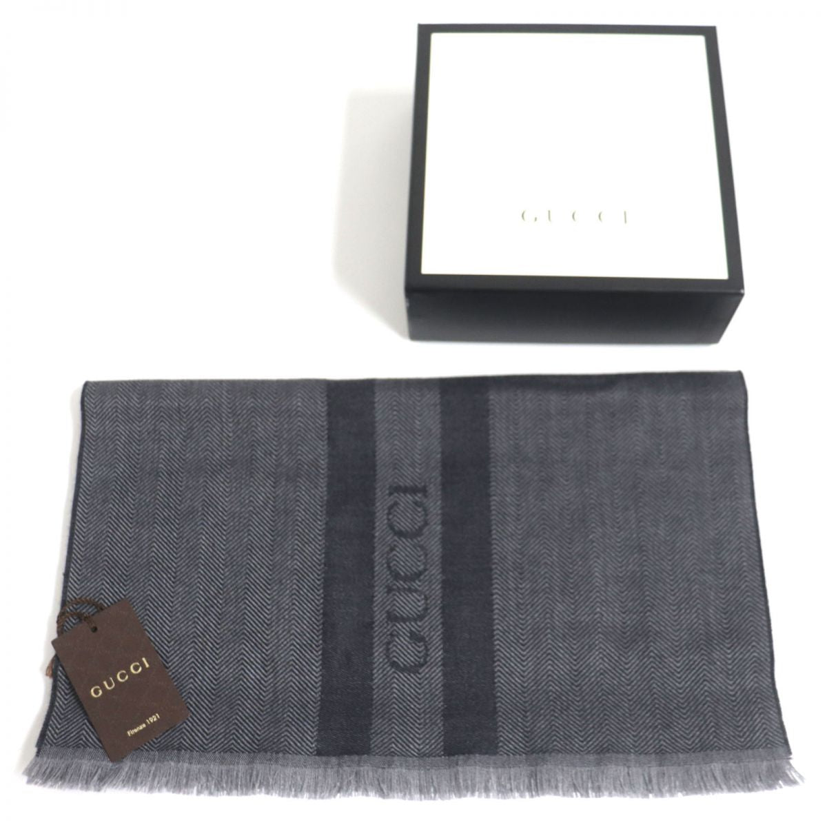 Luxury Gucci Trending 2025 544628 Wool Scarf/Shawl Gray