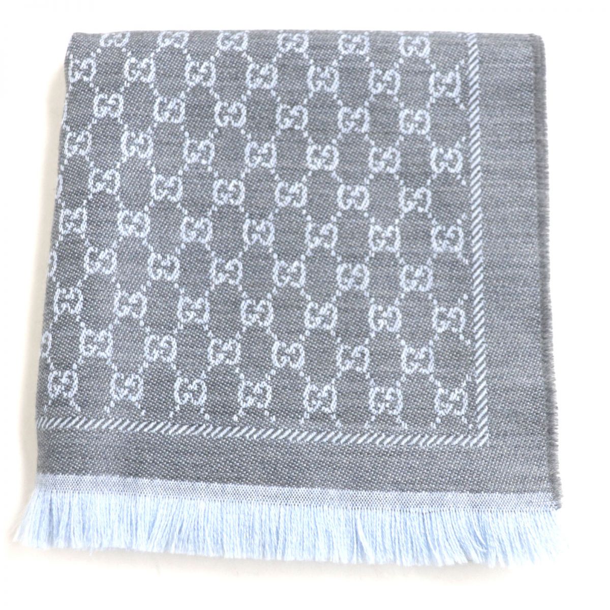 Luxury Gucci Trending 2025 GGPattern Wool Fringed Scarf/Stole