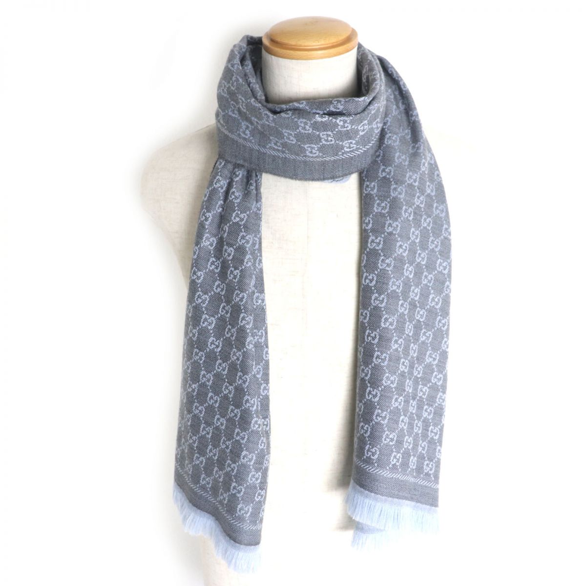 Luxury Gucci Trending 2025 GGPattern Wool Fringed Scarf/Stole