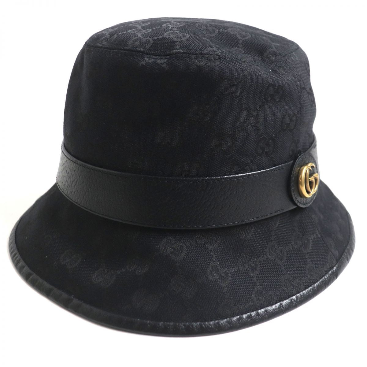 Luxury Gucci Trending 2025 GG Canvas Fedora Hat with Gold Logo