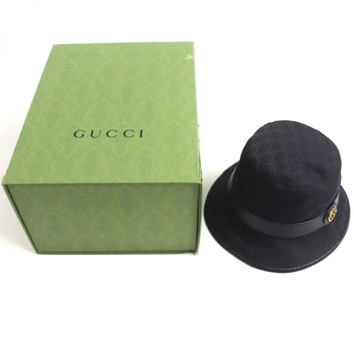 Luxury Gucci Trending 2025 GG Canvas Fedora Hat with Gold Logo