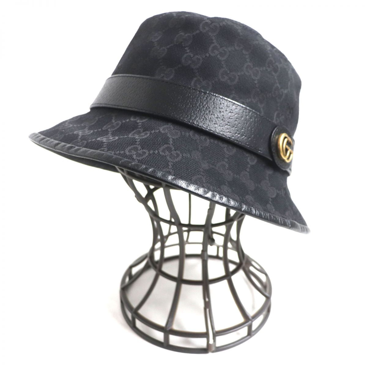 Luxury Gucci Trending 2025 GG Canvas Fedora Hat with Gold Logo