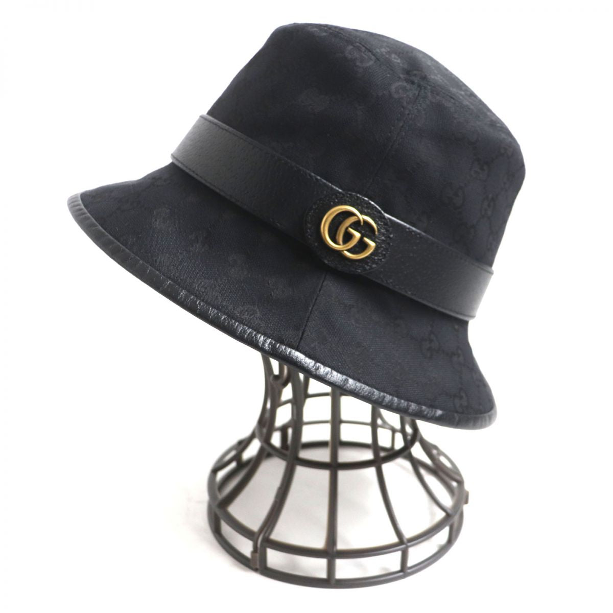 Luxury Gucci Trending 2025 GG Canvas Fedora Hat with Gold Logo