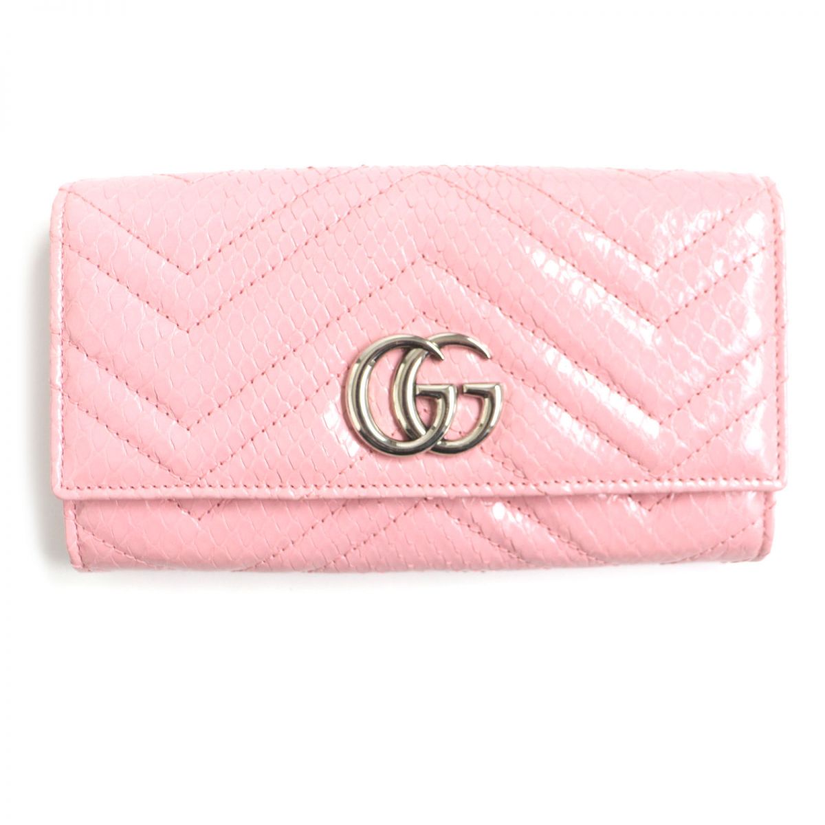 Luxury Gucci Trending 2025 GG Marmont Python Leather Wallet