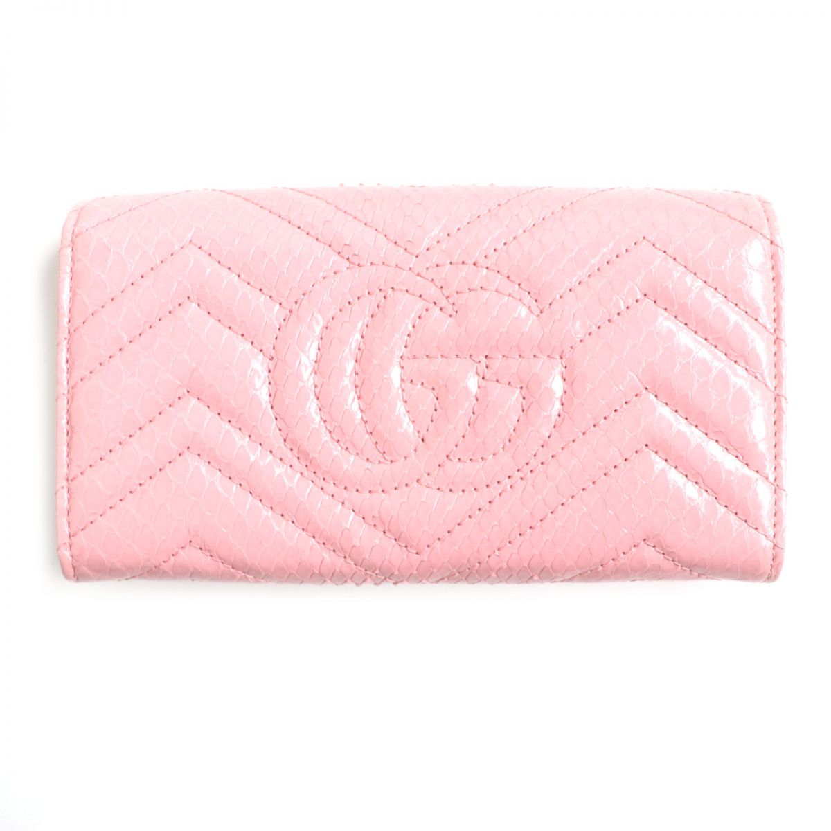 Luxury Gucci Trending 2025 GG Marmont Python Leather Wallet