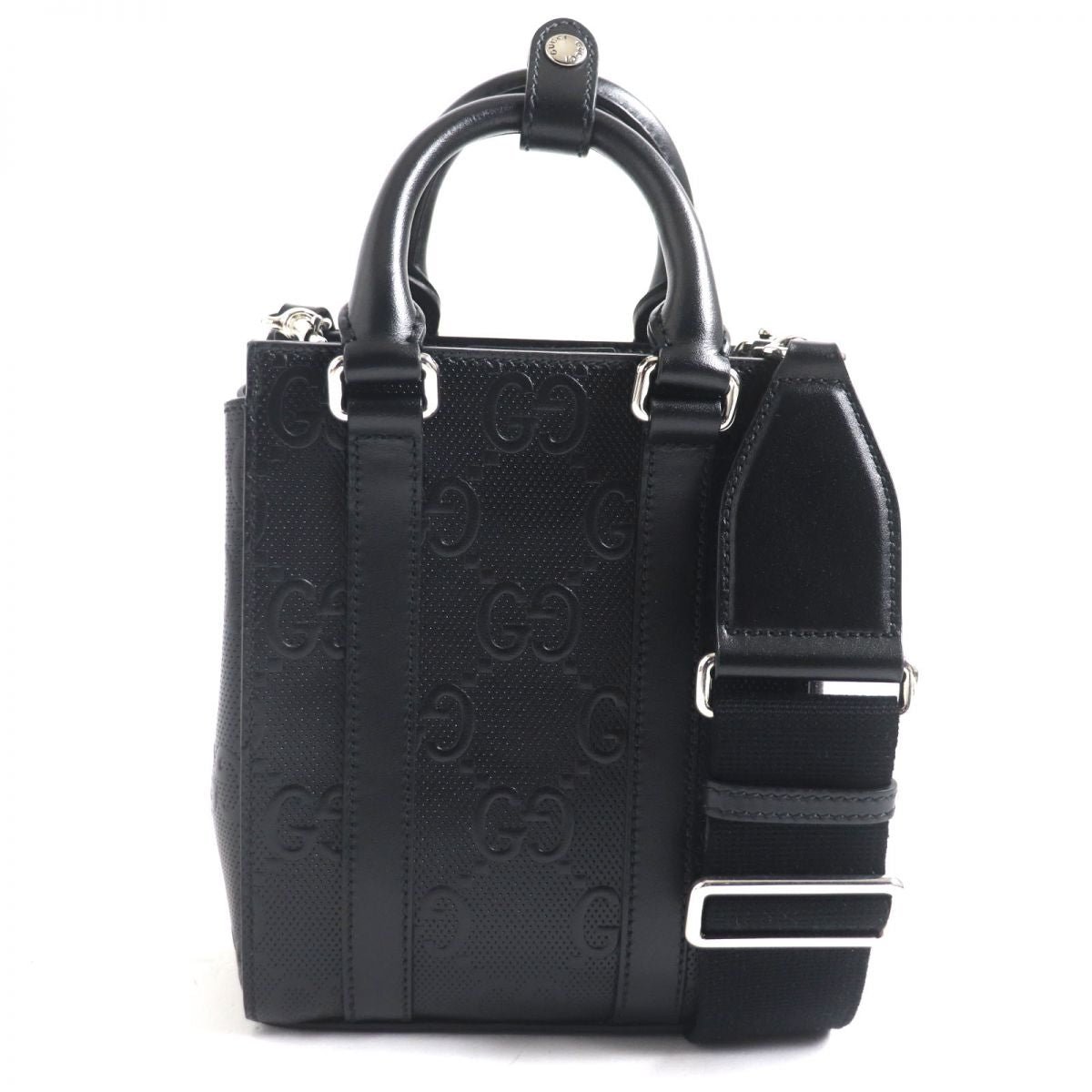 Luxury Gucci Trending 2025 GG Embossed 2WAY Leather Mini Tote Bag