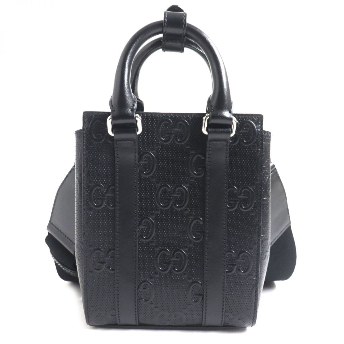 Luxury Gucci Trending 2025 GG Embossed 2WAY Leather Mini Tote Bag