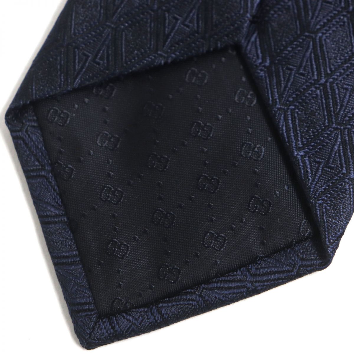 Luxury Gucci Trending 2025 GG Jacquard Silk Tie 721180 Navy