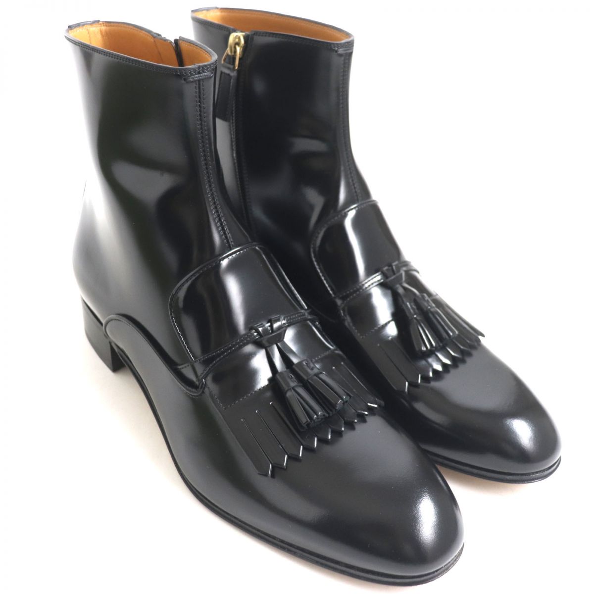 Luxury Gucci Trending 2025 Leather Tassel Quilted Ankle Boots 9.5
