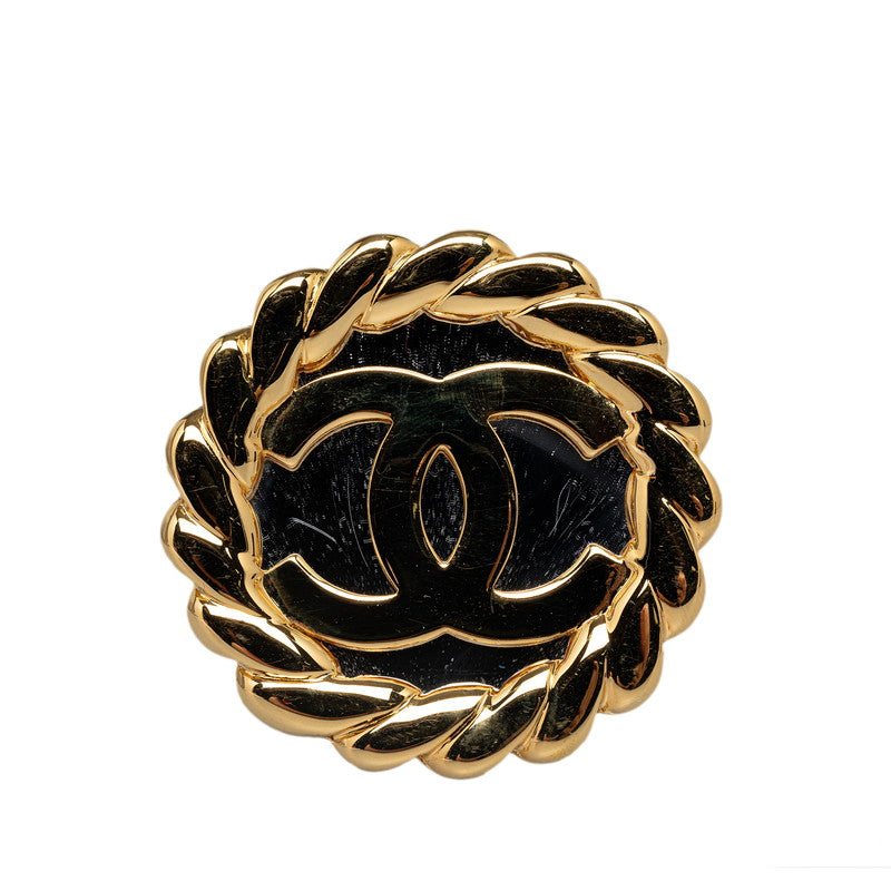 Chanel Coco Mark Mirror Brooch Gold
