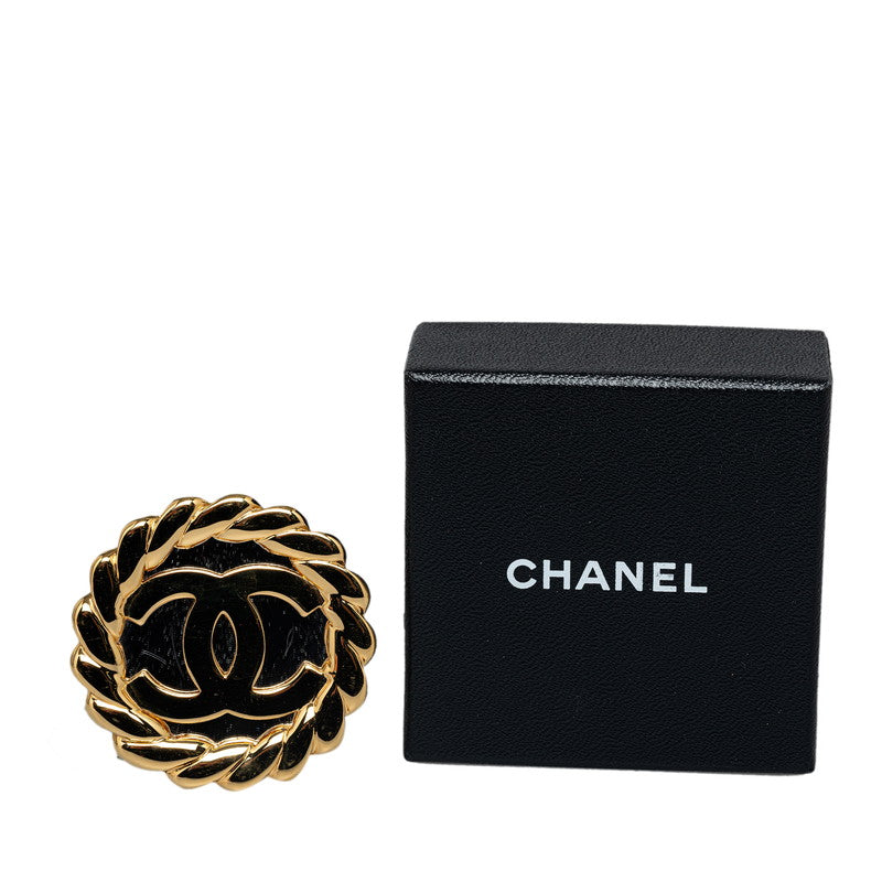Chanel Coco Mark Mirror Brooch Gold