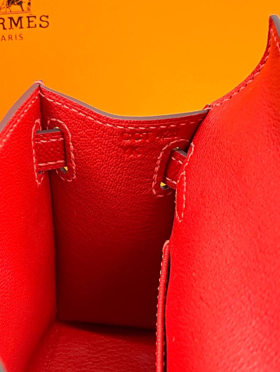 Luxury Hermes Kelly 20 Mini Sellier Bag red Epsom Gold Hardware