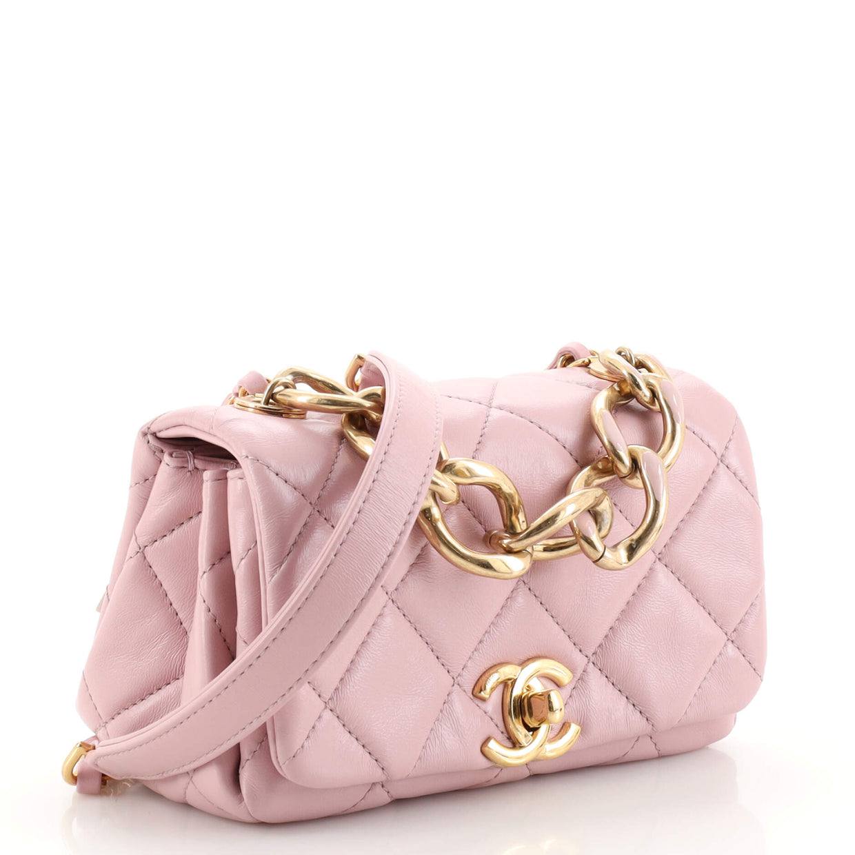 Luxury Chanel  Color Match Flap Bag Quilted Lambskin Mini