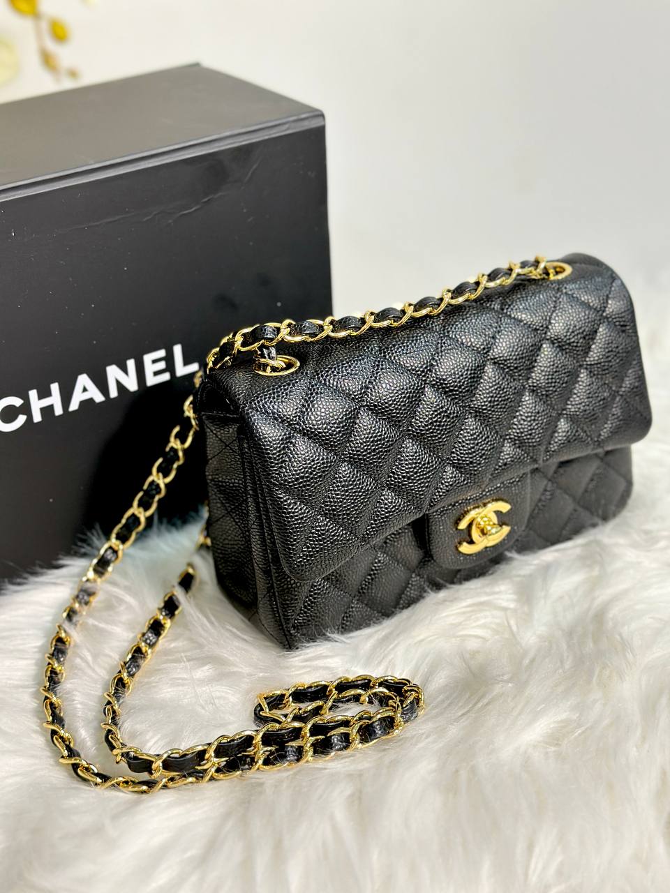 Luxury Chanel Classic Flap Bag Rectangular GHW