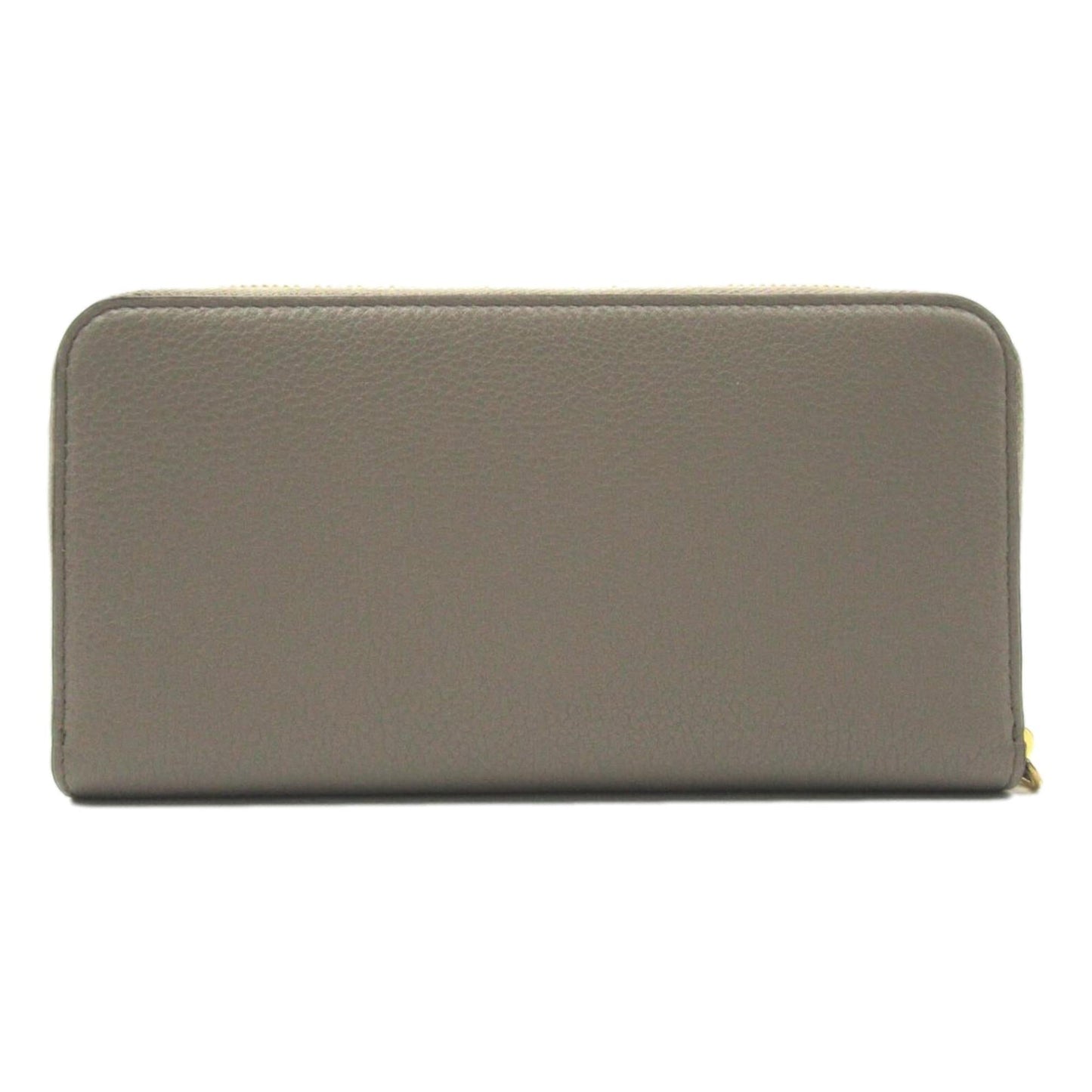 Luxury PradaArgilla Gray Vitello Grain Leather Zip Around Continental Wallet
