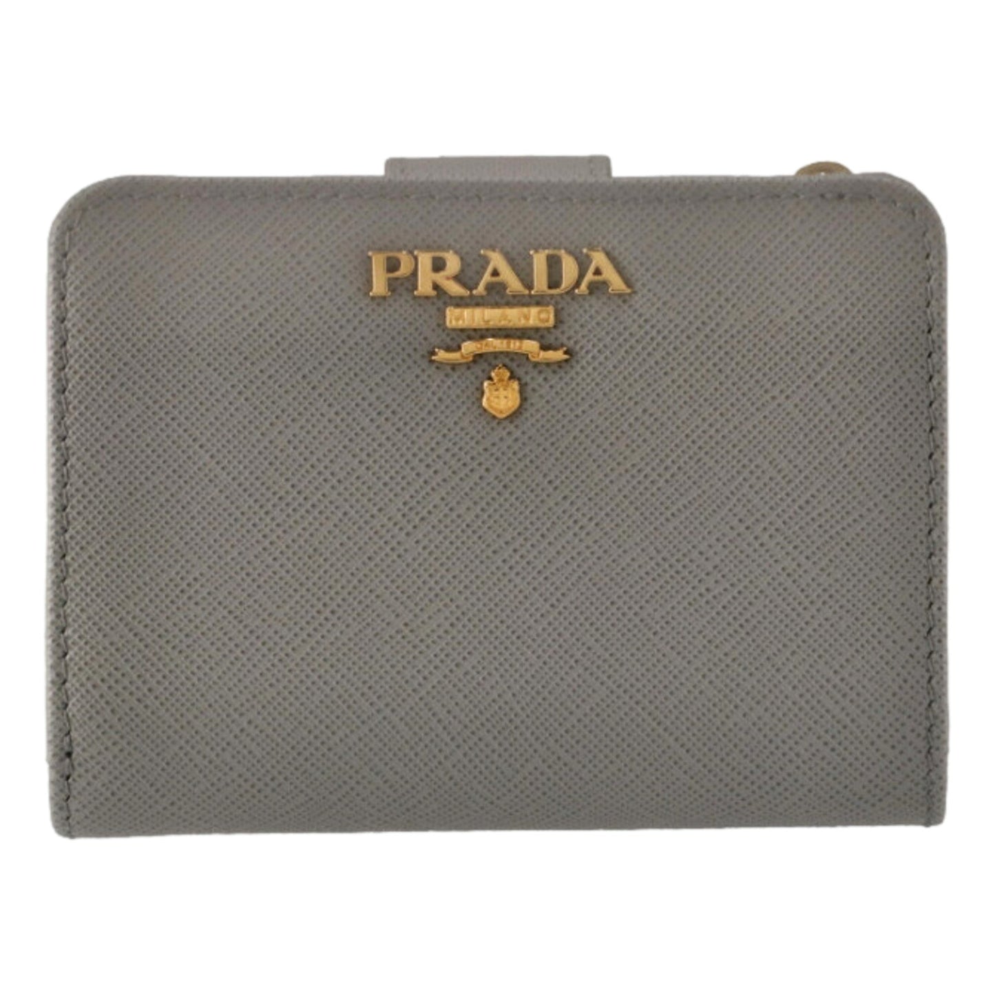 Luxury PradaSmall Saffiano Leather Wallet Grey and Blue