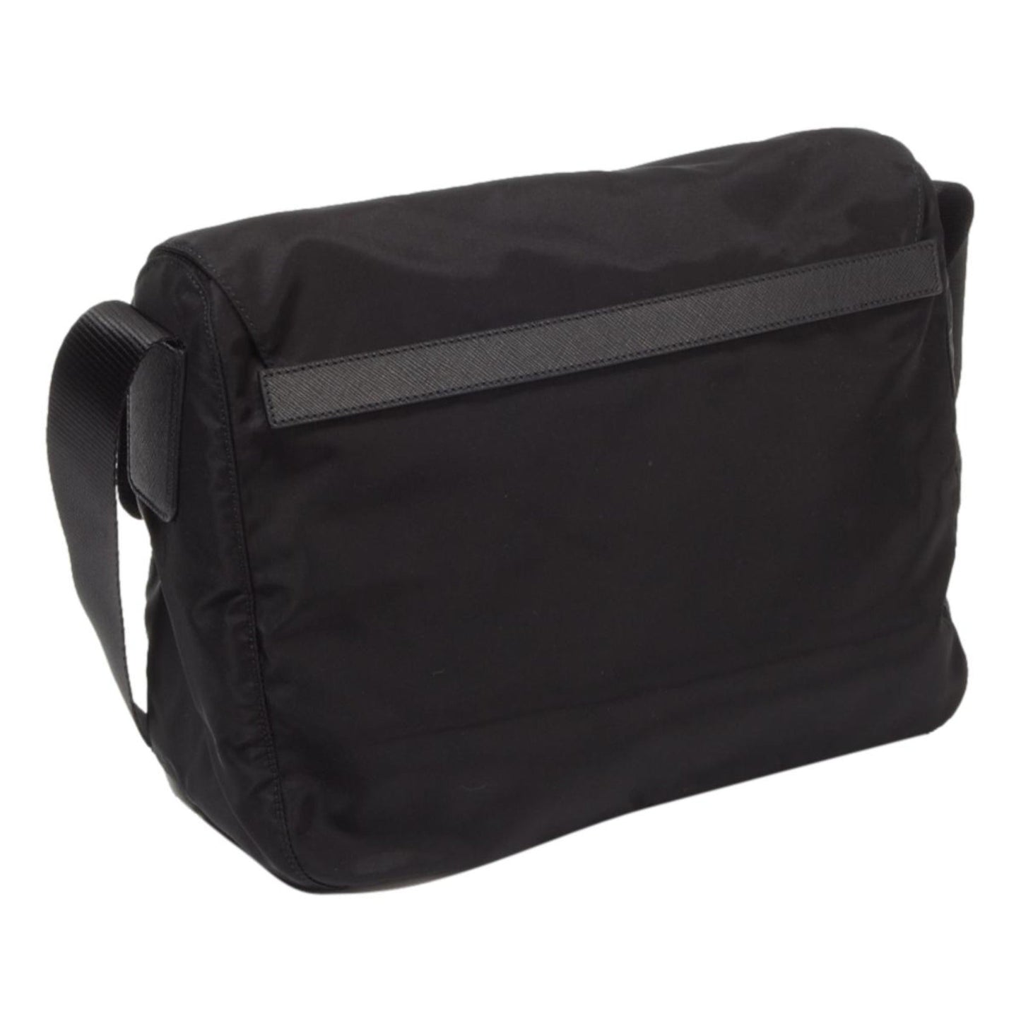 Luxury PradaBlack Nylon Triangle Logo Messenger Bag