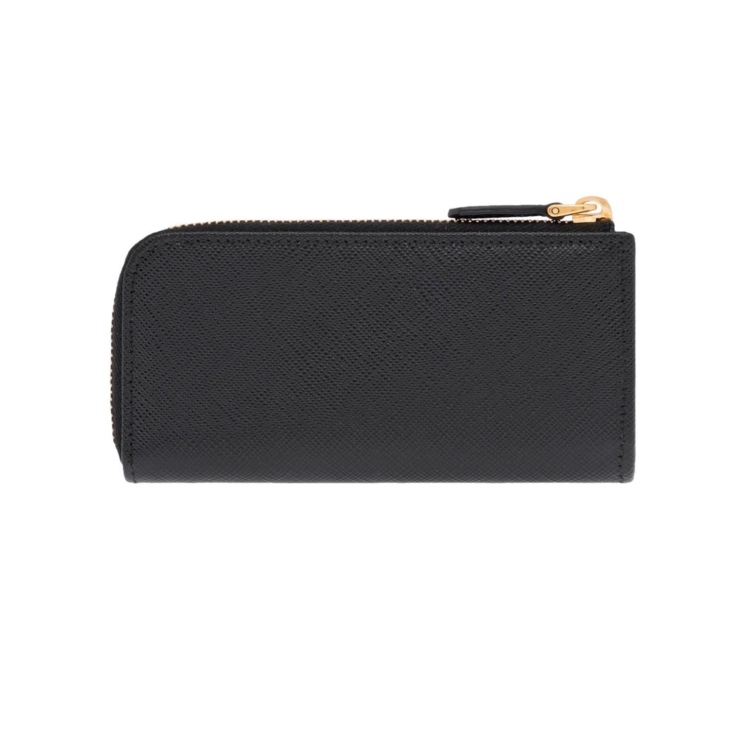 Luxury PradaBlack Saffiano Leather Key Holder Pouch Wallet