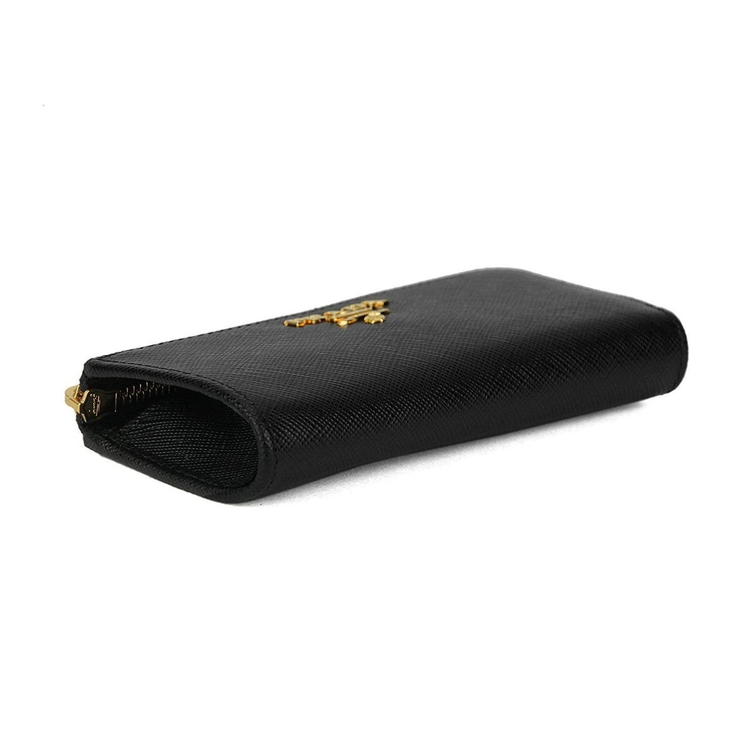 Luxury PradaBlack Saffiano Leather Key Holder Pouch Wallet