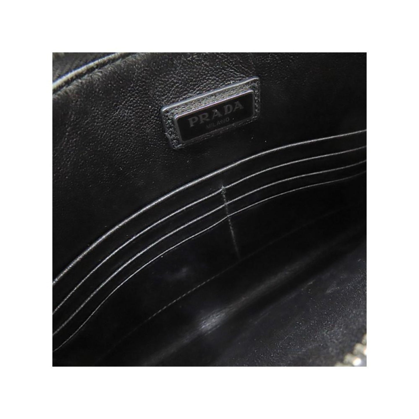 Luxury PradaBlack Saffiano Voyage Leather Clutch Document Holder