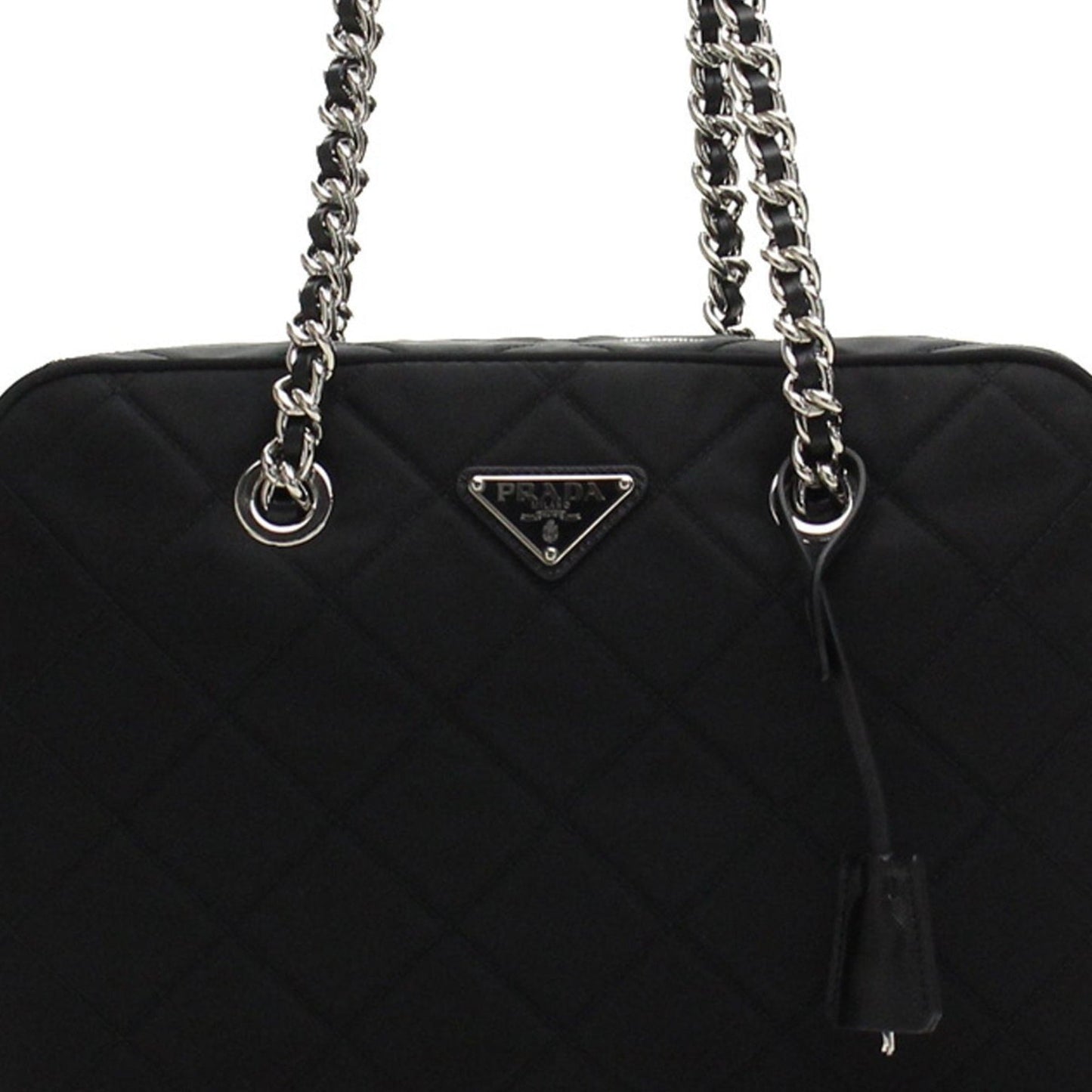 Luxury PradaBlack Tessuto Nylon Quilted Shoulder Handbag