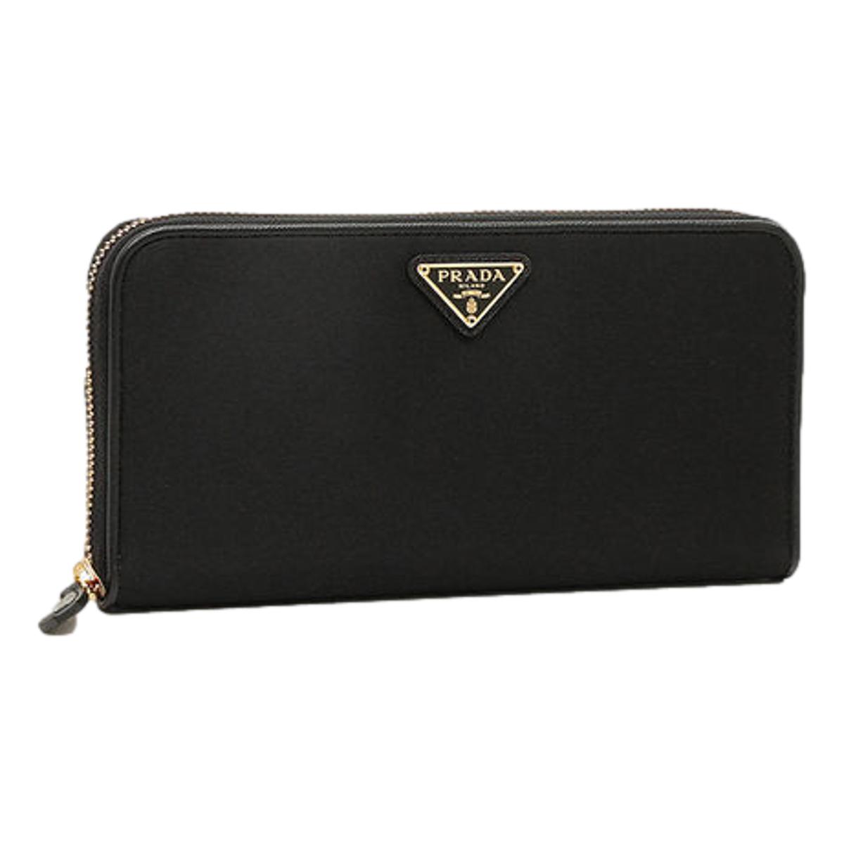 Luxury PradaBlack Tessuto Nylon Zip Around Wallet